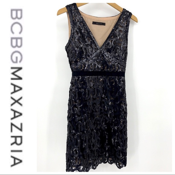 BCBGMaxAzria Dresses & Skirts - 💕SALE💕 BCBGMaxAzria Black Sequins Cocktail Dress